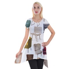 Furnitur Chair Short Sleeve Side Drop Tunic