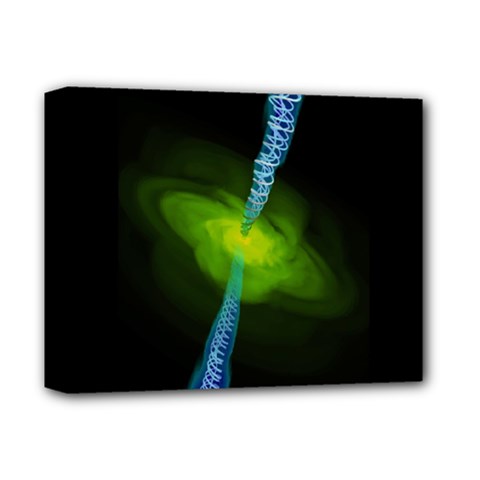 Gas Yellow Falling Into Black Hole Deluxe Canvas 14  X 11  by Mariart