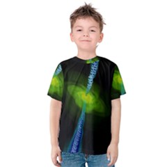 Gas Yellow Falling Into Black Hole Kids  Cotton Tee