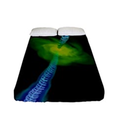 Gas Yellow Falling Into Black Hole Fitted Sheet (full/ Double Size) by Mariart