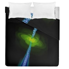 Gas Yellow Falling Into Black Hole Duvet Cover Double Side (queen Size) by Mariart