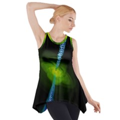 Gas Yellow Falling Into Black Hole Side Drop Tank Tunic