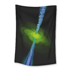 Gas Yellow Falling Into Black Hole Small Tapestry by Mariart