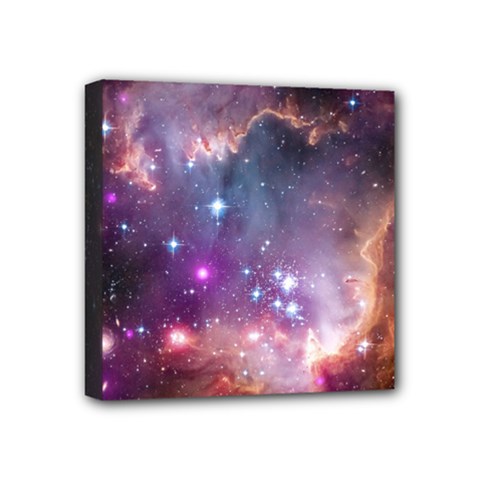 Galaxy Space Star Light Purple Mini Canvas 4  X 4 