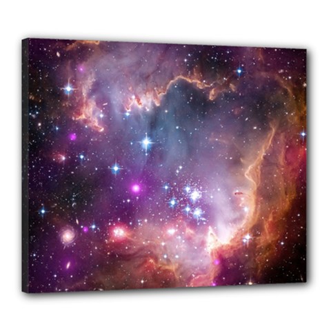 Galaxy Space Star Light Purple Canvas 24  X 20  by Mariart