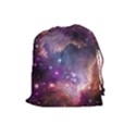 Galaxy Space Star Light Purple Drawstring Pouches (Large)  View1