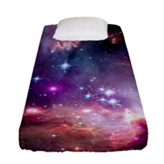 Galaxy Space Star Light Purple Fitted Sheet (single Size) by Mariart