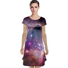 Galaxy Space Star Light Purple Cap Sleeve Nightdress