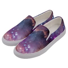 Galaxy Space Star Light Purple Men s Canvas Slip Ons by Mariart