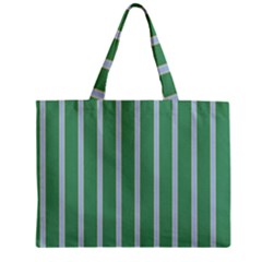 Green Line Vertical Zipper Mini Tote Bag