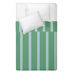 Green Line Vertical Duvet Cover Double Side (single Size)