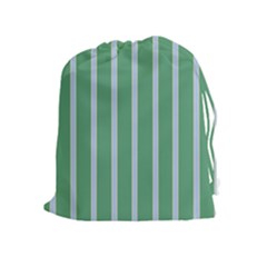 Green Line Vertical Drawstring Pouches (extra Large)