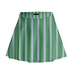 Green Line Vertical Mini Flare Skirt