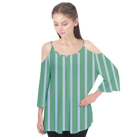 Green Line Vertical Flutter Tees by Mariart