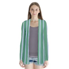 Green Line Vertical Drape Collar Cardigan