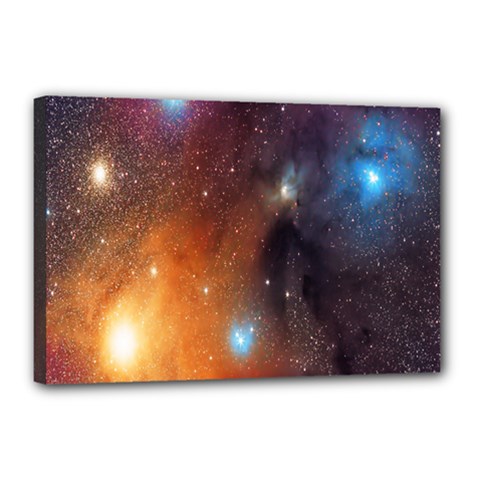 Galaxy Space Star Light Canvas 18  X 12  by Mariart