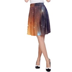 Galaxy Space Star Light A-line Skirt by Mariart