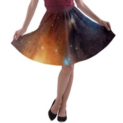 Galaxy Space Star Light A-line Skater Skirt