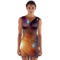 Galaxy Space Star Light Wrap Front Bodycon Dress View1