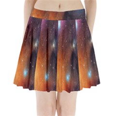 Galaxy Space Star Light Pleated Mini Skirt