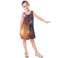 Galaxy Space Star Light Kids  Sleeveless Dress