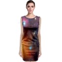 Galaxy Space Star Light Sleeveless Velvet Midi Dress View1