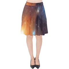 Galaxy Space Star Light Velvet High Waist Skirt