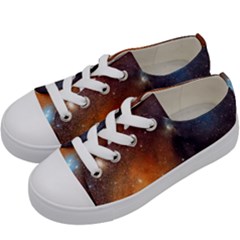 Galaxy Space Star Light Kids  Low Top Canvas Sneakers