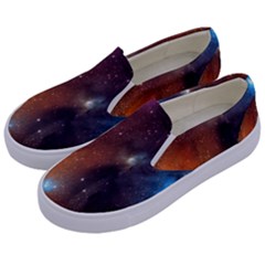 Galaxy Space Star Light Kids  Canvas Slip Ons by Mariart