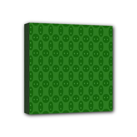 Green Seed Polka Mini Canvas 4  X 4 