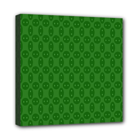 Green Seed Polka Mini Canvas 8  X 8 