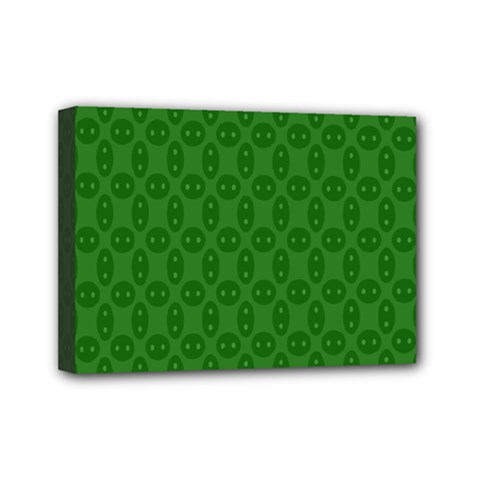 Green Seed Polka Mini Canvas 7  X 5  by Mariart