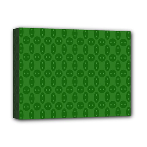 Green Seed Polka Deluxe Canvas 16  X 12   by Mariart