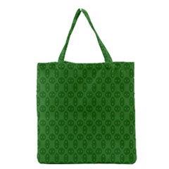 Green Seed Polka Grocery Tote Bag