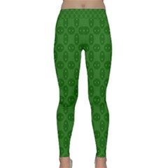 Green Seed Polka Classic Yoga Leggings