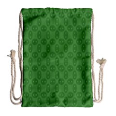 Green Seed Polka Drawstring Bag (large)