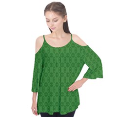 Green Seed Polka Flutter Tees