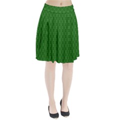 Green Seed Polka Pleated Skirt