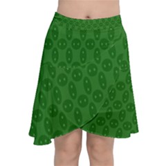 Green Seed Polka Chiffon Wrap