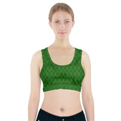 Green Seed Polka Sports Bra With Pocket