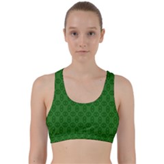 Green Seed Polka Back Weave Sports Bra