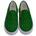 Green Seed Polka Kids  Canvas Slip Ons View1