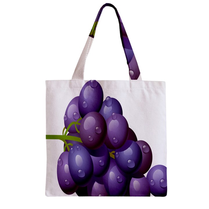 Grape Fruit Zipper Grocery Tote Bag