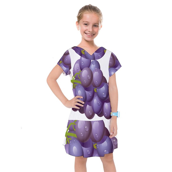 Grape Fruit Kids  Drop Waist Dress