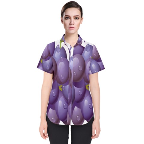 Grape Fruit Women s Short Sleeve Shirt by Mariart