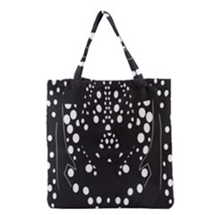 Helmet Original Diffuse Black White Space Grocery Tote Bag by Mariart