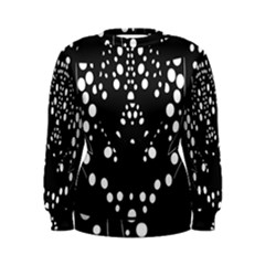 Helmet Original Diffuse Black White Space Women s Sweatshirt by Mariart