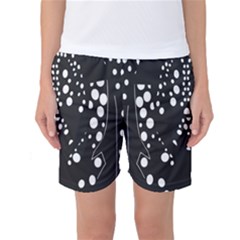 Helmet Original Diffuse Black White Space Women s Basketball Shorts by Mariart