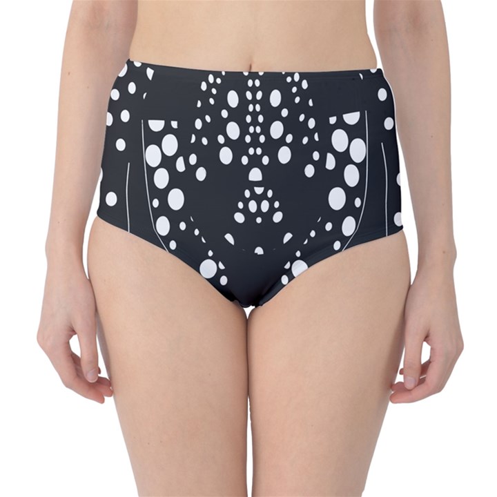 Helmet Original Diffuse Black White Space High-Waist Bikini Bottoms