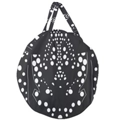 Helmet Original Diffuse Black White Space Giant Round Zipper Tote